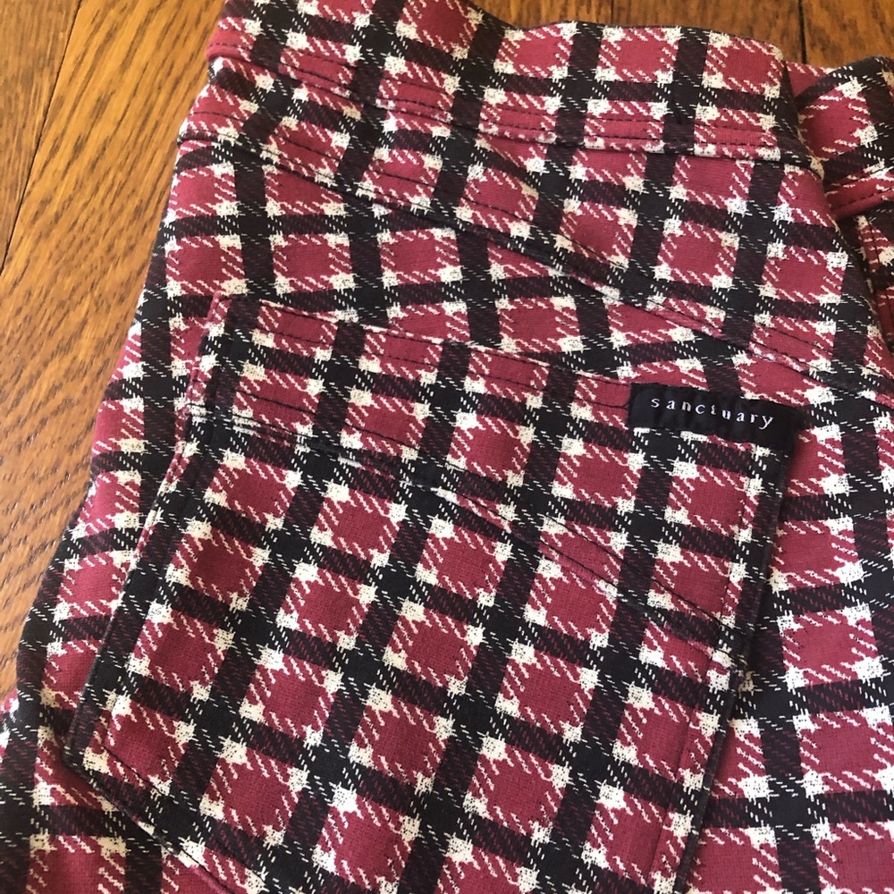 Anthropologie Sanctuary Grease Plaid Legging Pants